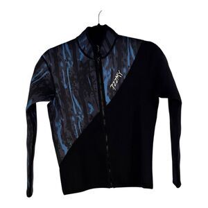 Pzzmy Surfing/diving Jacket Women’s Med Black/blue Neoprene Zipper Closure